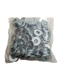 Flat Washers Zinc Plated 7/8 OD 3/8 ID 100 Count Hardware Fastener Industrial